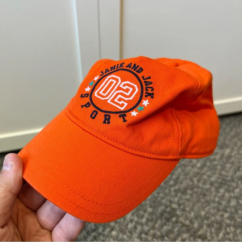 Janie And Jack‎ Sport Infant Toddler Orange Baseball Cap Size 12-24 Months